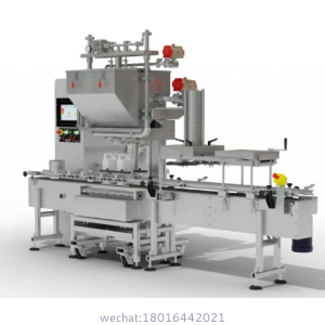 2-Head In-line Automatic Net Weight Filling & Closing Machine for 1/2 Pint to Gallon Containers with DFS Fill Cart